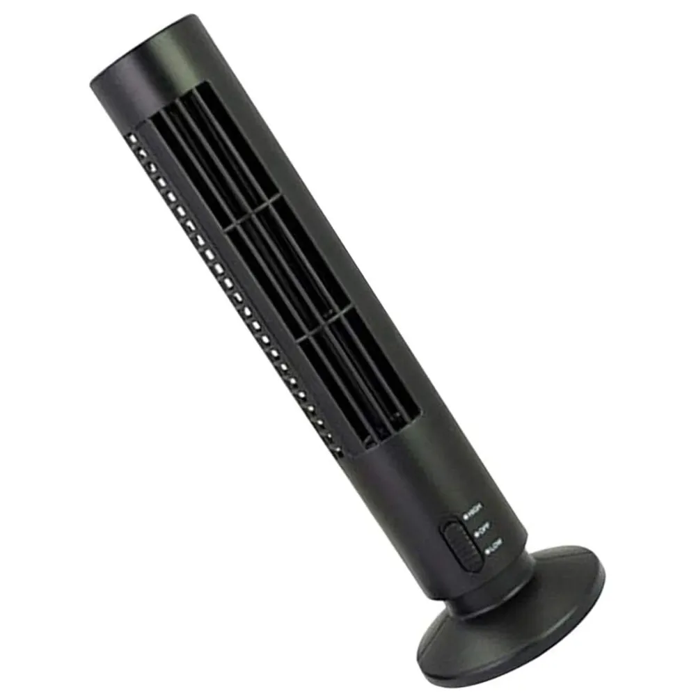 Ventilateur mini tour sans pale USB muet cool ventilateur sur pied 2 niveaux réglables ventilateur tour pour bureau et cha...