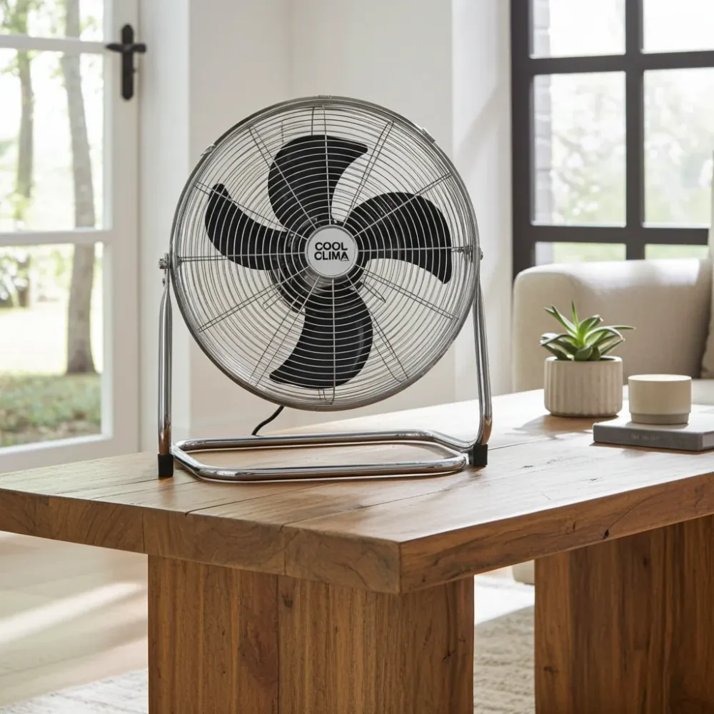 Ventilateur métallique 100W – 40 cm – Ultra puissant, 3 vitesses, tête orientable