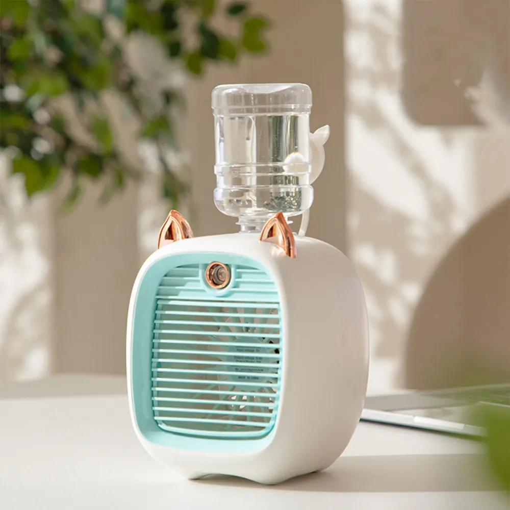 Ventilateur de pulvérisation charge usb ventilateur d'humidification muet étudiant dortoir bureau bureau petit ventilateur