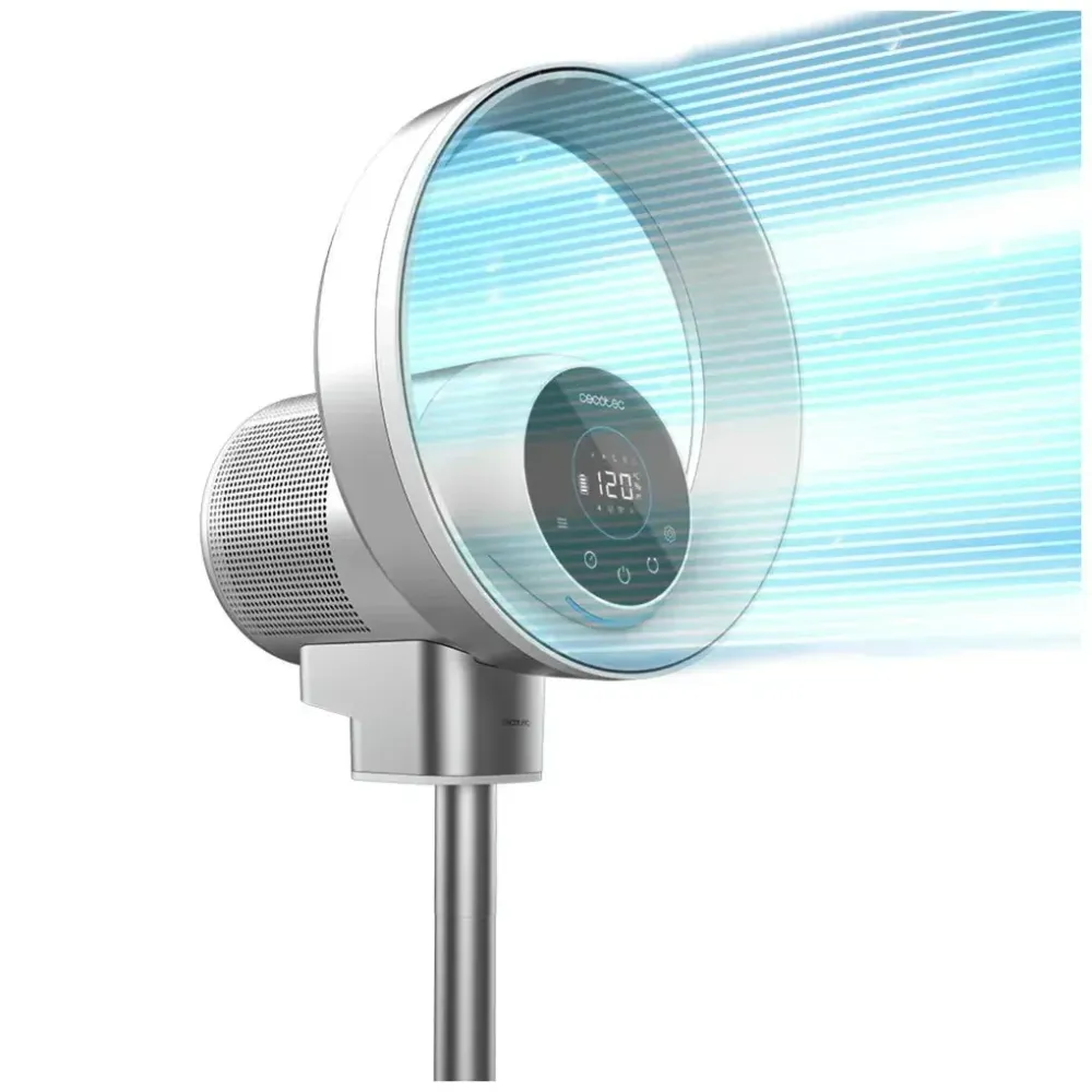 Ventilateur purificateur sans pales 2 en 1 avec contrôle WiFi et écran LED Cecotec