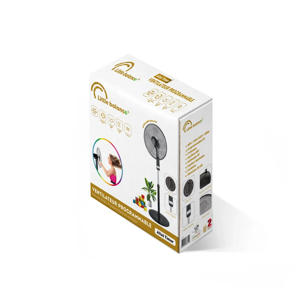 Ventilateur sur pied, Alizé Timer