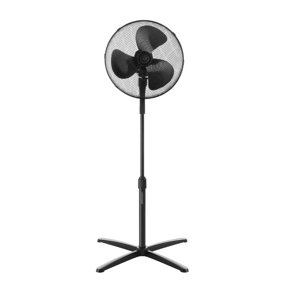 Ventilateur sur pied Concept VS5050, 40W, 3 vitesses réglables, design noir élégant, parfait pour rafraîchir votre intérie...