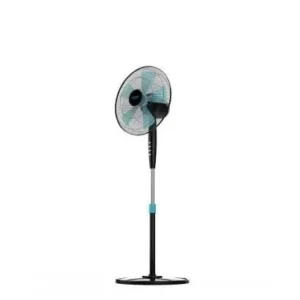 Ventilateur sur pied 3 vitesses réglable en hauteur noir et turquoise Energysilence 510 Cecotec