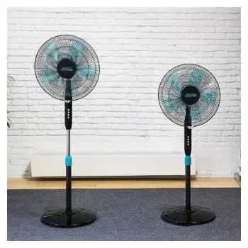 Ventilateur sur pied 3 vitesses réglable en hauteur noir et turquoise Energysilence 510 Cecotec