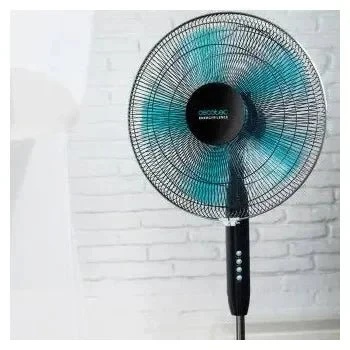 Ventilateur sur pied 3 vitesses réglable en hauteur noir et turquoise Energysilence 510 Cecotec