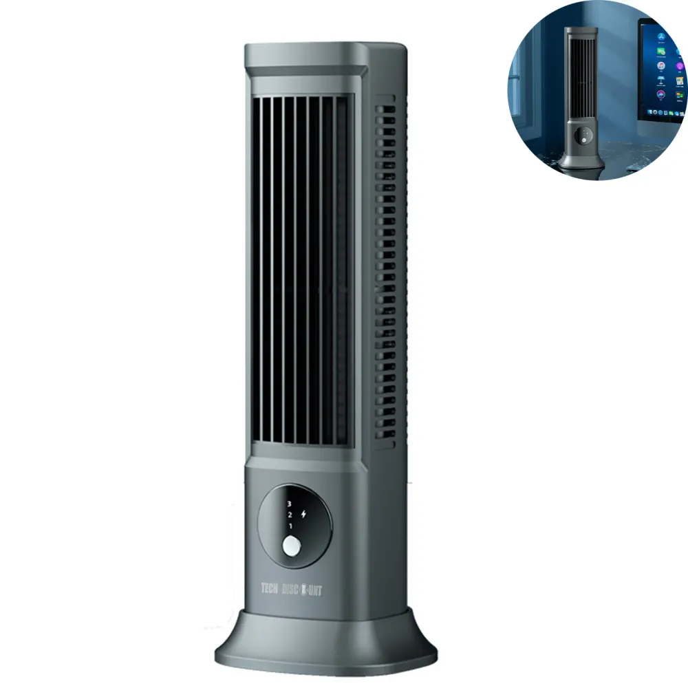 Ventilateur de tour sans feuilles ventilateur électrique vertical bureau de charge circulant vent muet petit ventilateur p...