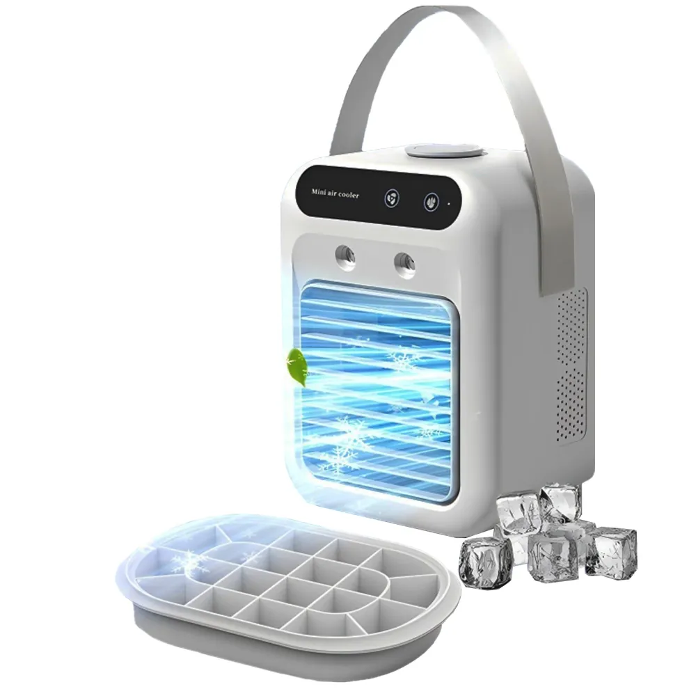 Ventilateur 2 vitesses ventilation léger et portable ventilateur humidificateur par pulvérisation 500ml avec récipient à g...