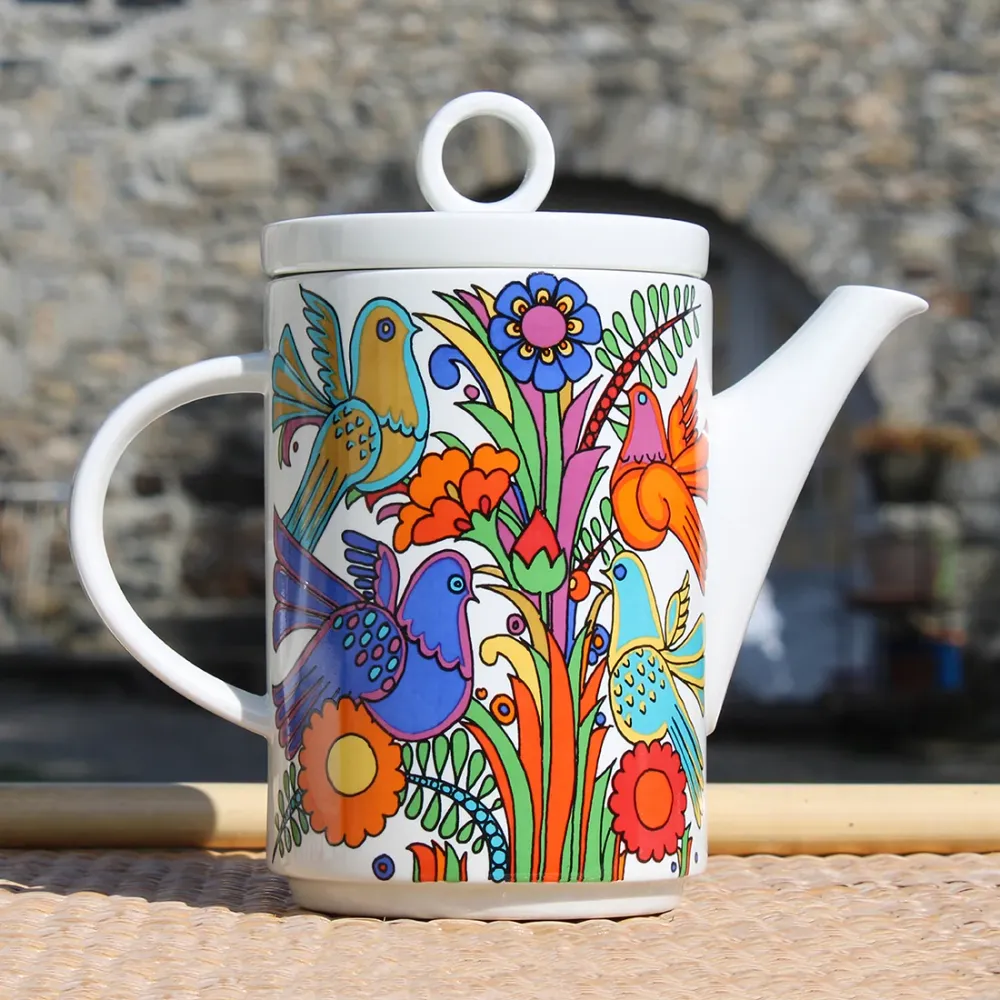 Verseuse / cafetière vintage en porcelaine à feu Villeroy & Boch modèle Acapulco