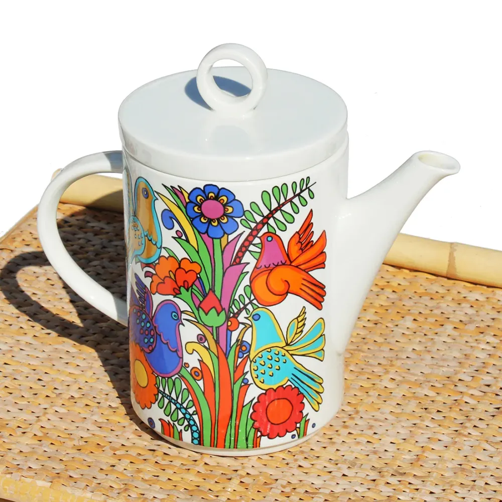 Verseuse / cafetière vintage en porcelaine à feu Villeroy & Boch modèle Acapulco