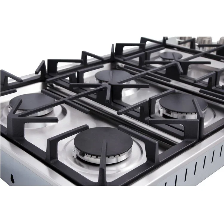 Table de cuisson à gaz professionnelle en acier inoxydable Vesta Vermont 36 po