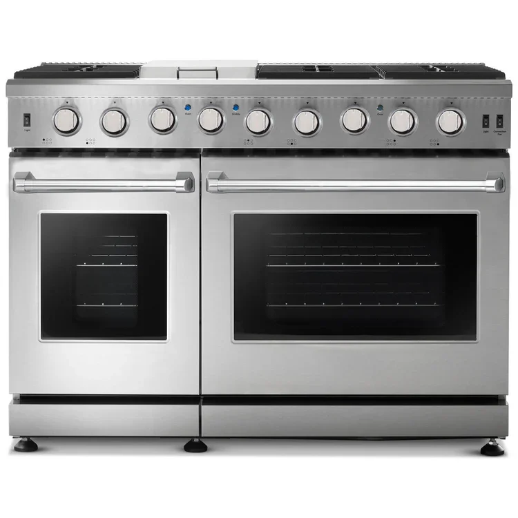 Vesta Alberta Professional Cuisinière à gaz autonome complète VRG-ALBERTA-48SS, 48 po en acier inoxydable