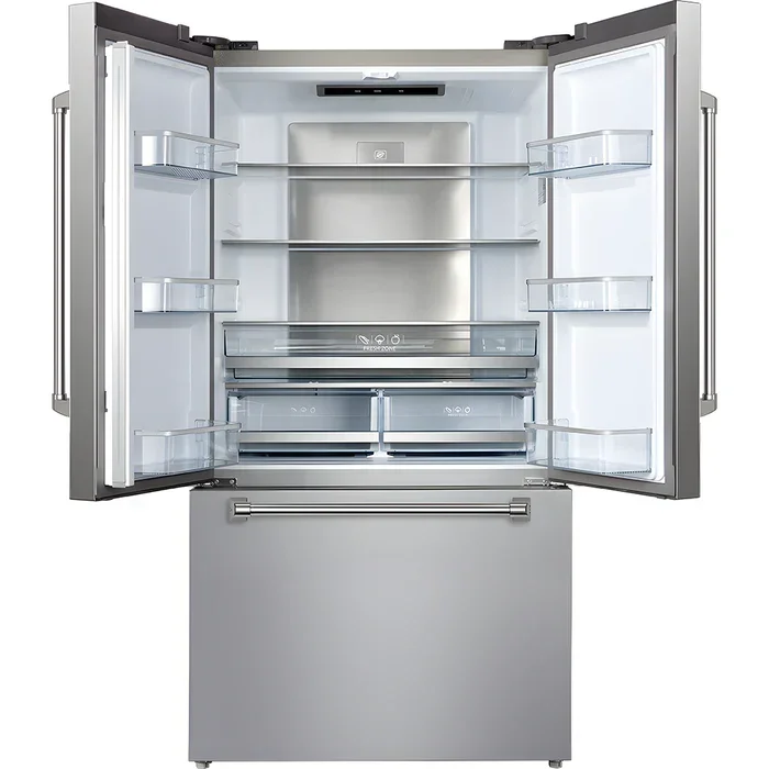 Vesta Yukon : Réfrigérateur à portes françaises en acier inoxydable de 91 cm (36 po) de profondeur comptoir avec congélate...