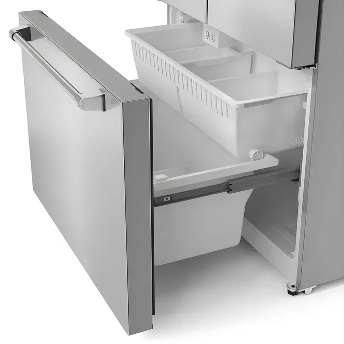 Vesta Yukon : Réfrigérateur à portes françaises en acier inoxydable de 91 cm (36 po) de profondeur comptoir avec congélate...