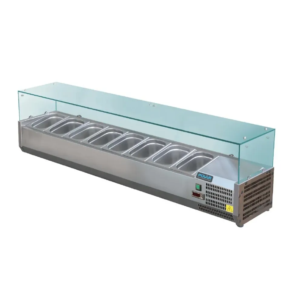 Vitrine Réfrigérée À Ingrédients 8 Bacs Gn 1/3 Polar Série G