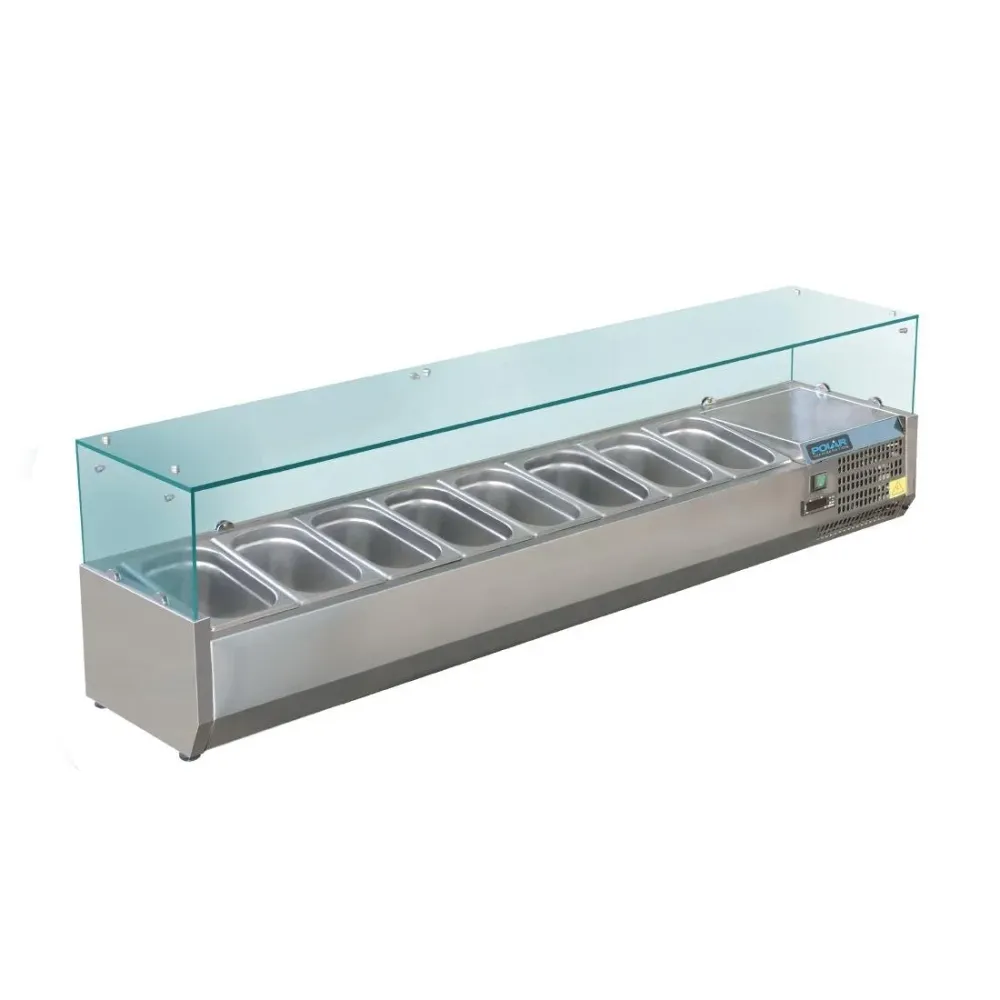 Vitrine Réfrigérée À Ingrédients 8 Bacs Gn 1/3 Polar Série G