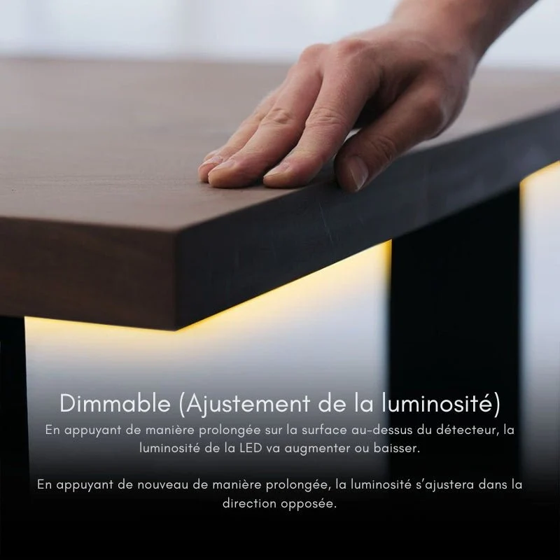Interrupteur Invisible à Effleurement Dimmable DC12-24V Noir VTAC