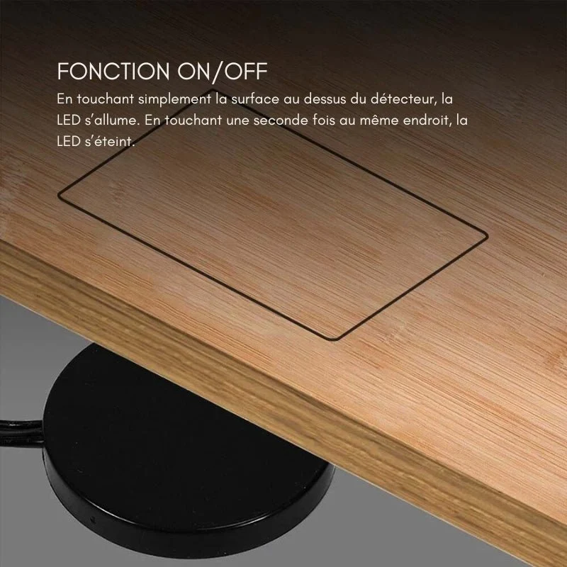 Interrupteur Invisible à Effleurement Dimmable DC12-24V Noir VTAC