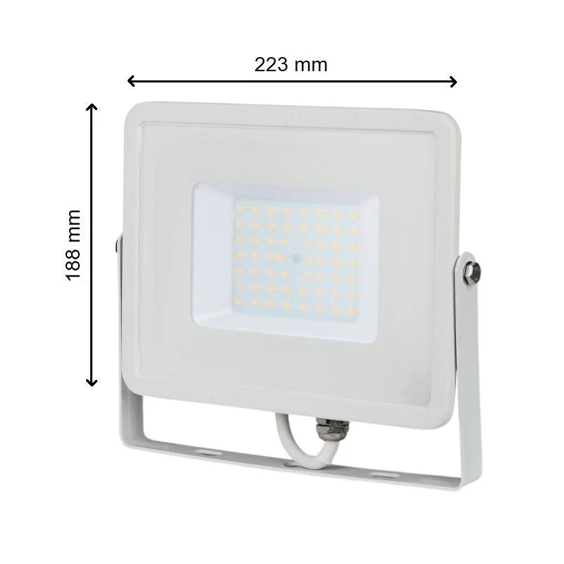 Projecteur LED Extérieur 50W IP65 BLANC Garantie 5 ans VTAC