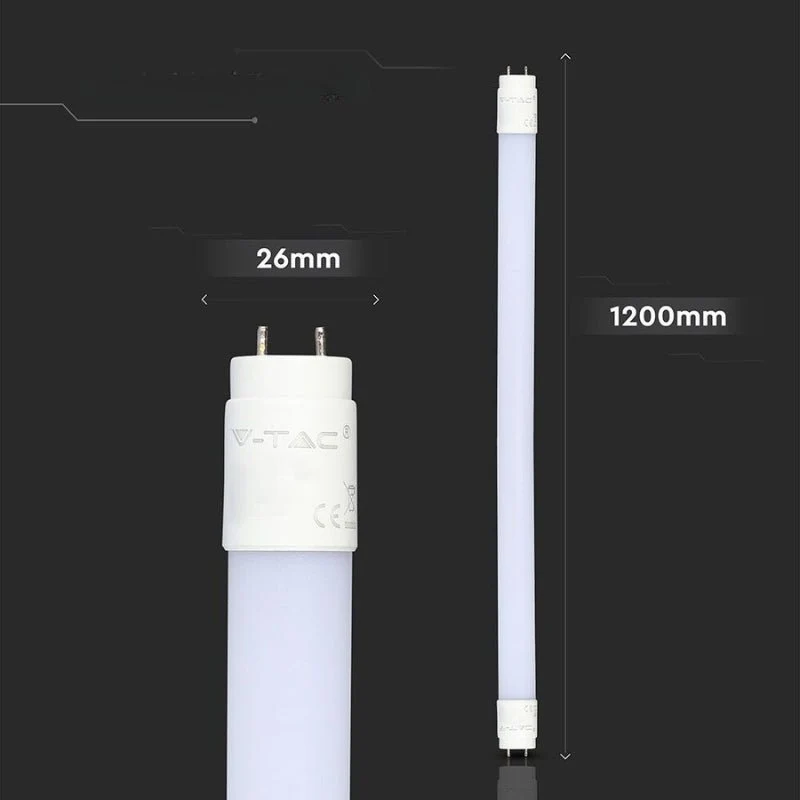 Tube LED T8 G13 120cm 18W pour Boulangerie - Alimenté 1 Côté VTAC