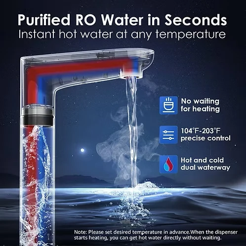 Waterdrop K6 : système d'osmose inverse 2 en 1 et distributeur d'eau chaude instantanée Water Drop
