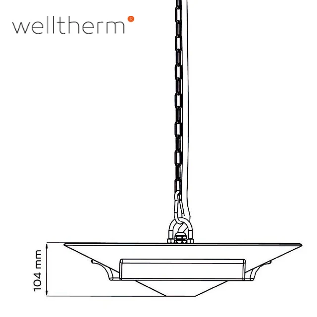 Welltherm Dark radiateur HPKW - Radiateur en céramique - Blanc