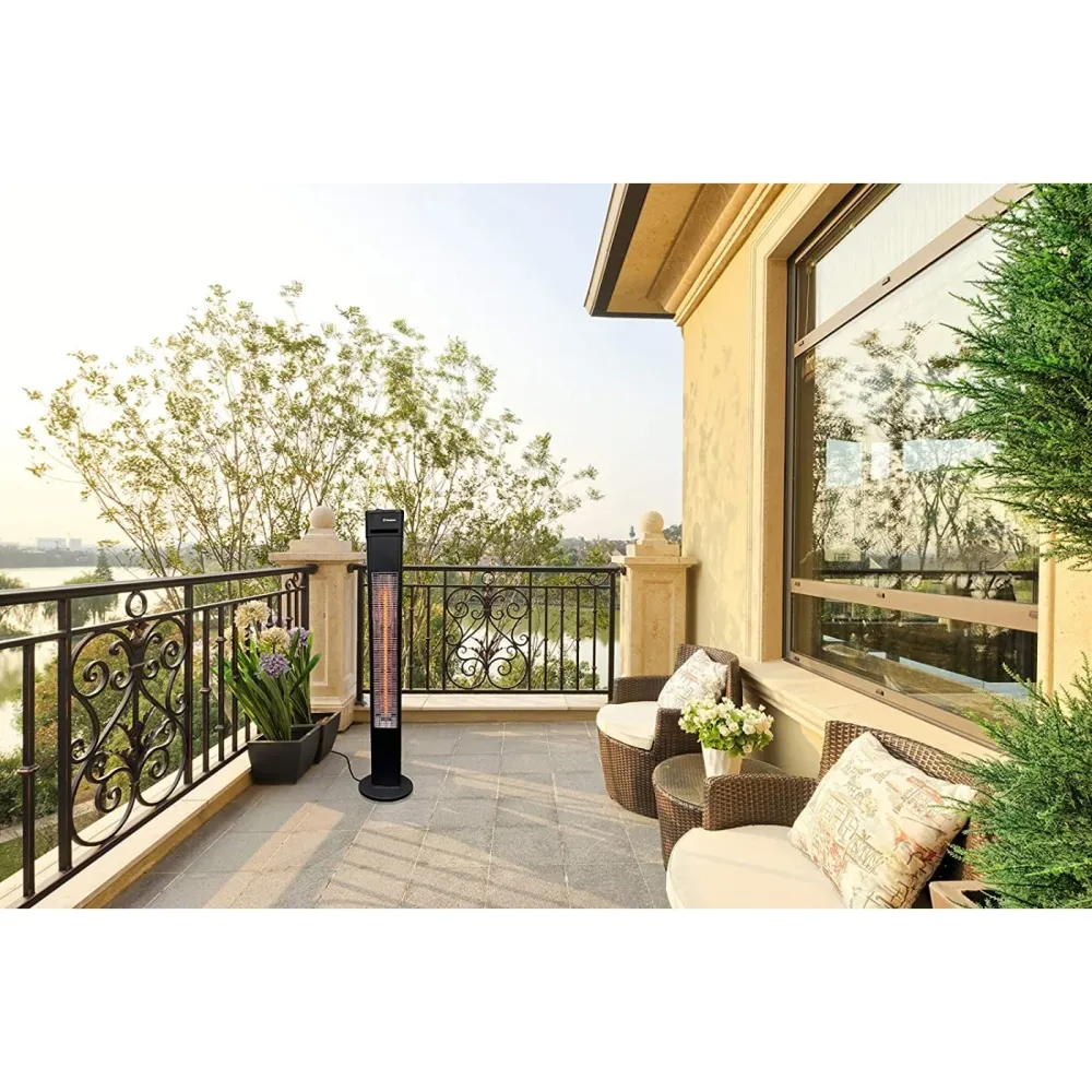 Westinghouse WES31-15110BLK Chaufferette Électrique de Patio sur Pied Infra-Rouge Noir