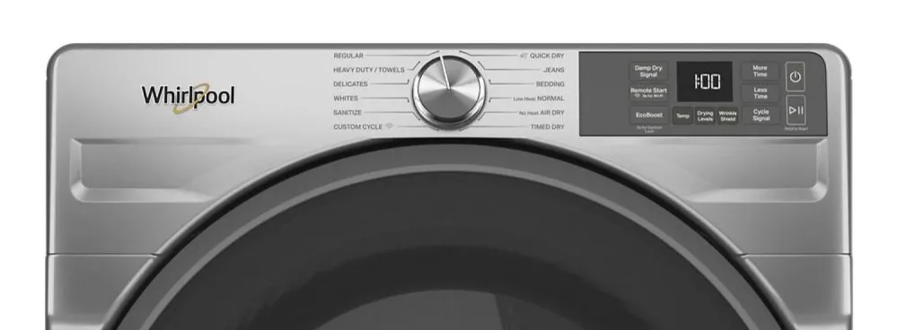 Whirlpool 7.4 Cu. Ft. Smart Gas Dryer Wrinkle Shield™ - Radiant Silver - WGD5720RR | Sécheuse à gaz intelligente Whirlpool...