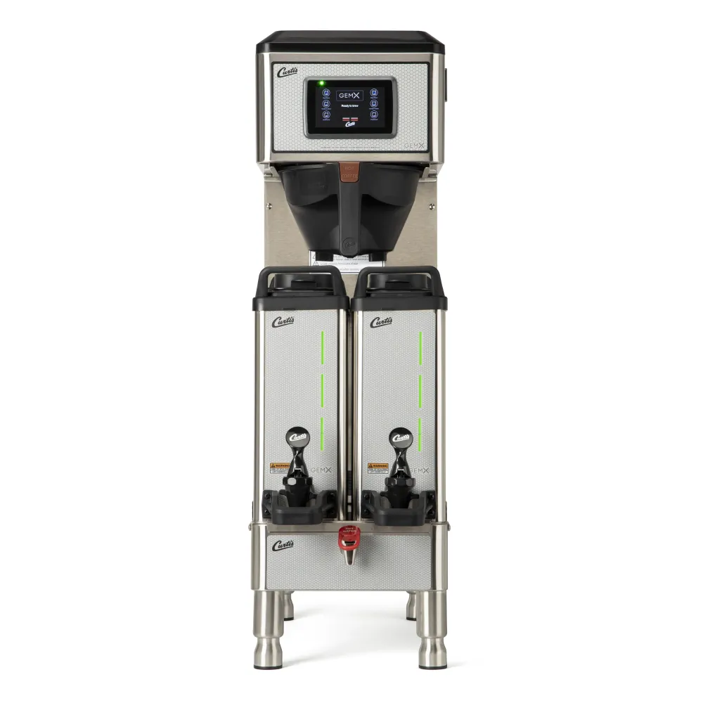 Wilbur Curtis G4GEMXN63A1000 - Cafetière G4 GemX Narrow IntelliFresh Twin de 1,5 gallons avec distributeur FreshTrac®
