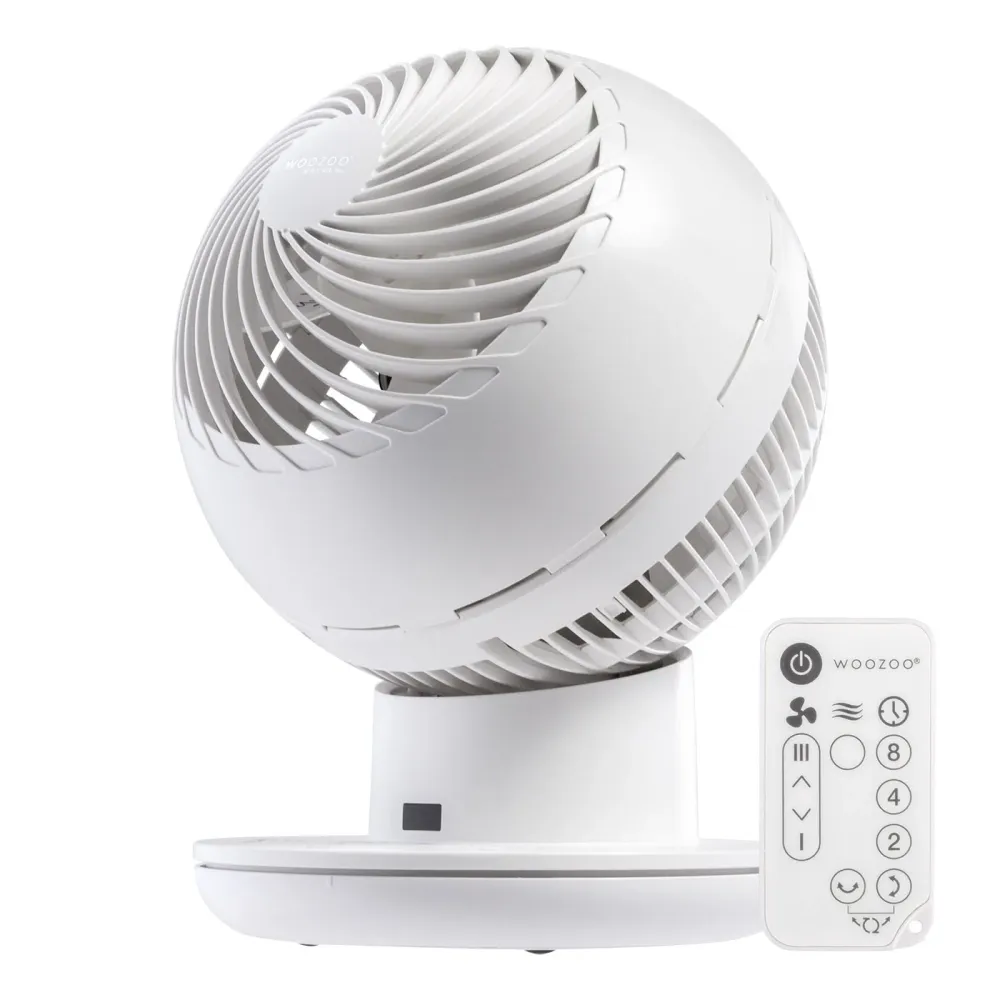 WOOZOO® Globe Fan - Moteur CC multi-oscillations, puissant et silencieux, télécommande