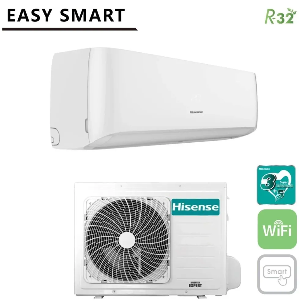 ZONE DE BONNES AFFAIRES - Climatiseur Inverter Hisense série EASY SMART 12000 Btu CA35YR03G + CA35YR03W R-32 Wi-Fi en opti...