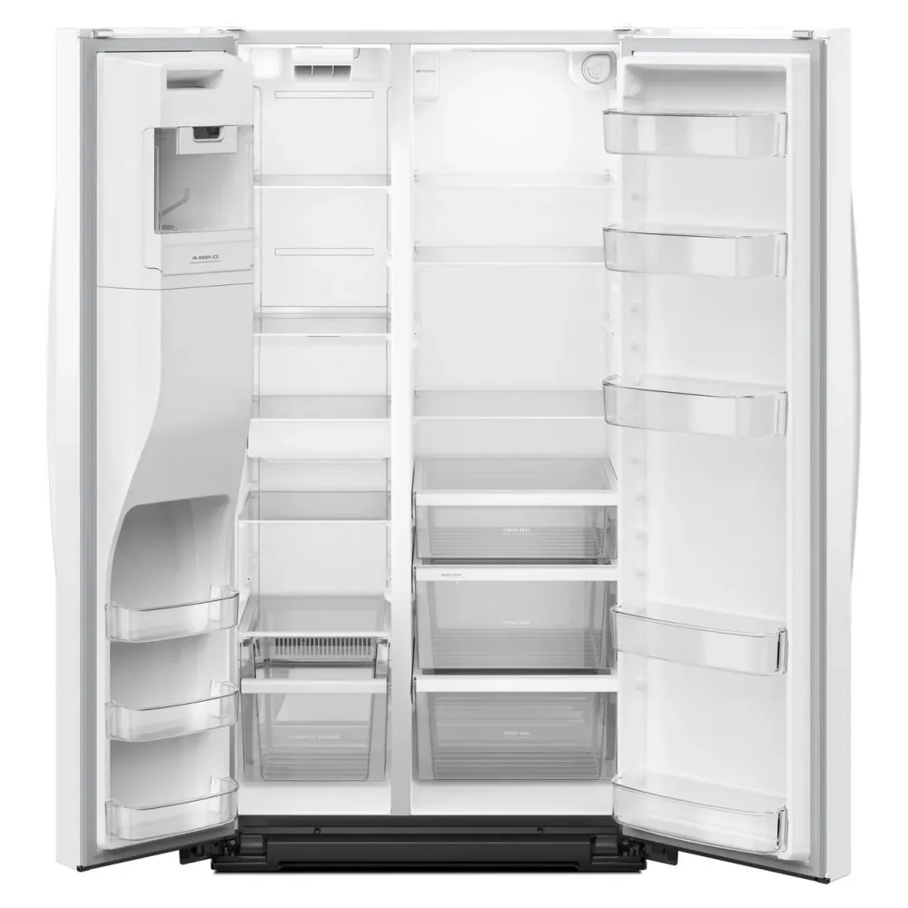 Congélateur armoire Whirlpool Réfrigérateur côte-à-côte de 36 pouces, 28 pi. cu. avec distributeur d'eau et de glace WRSF5...