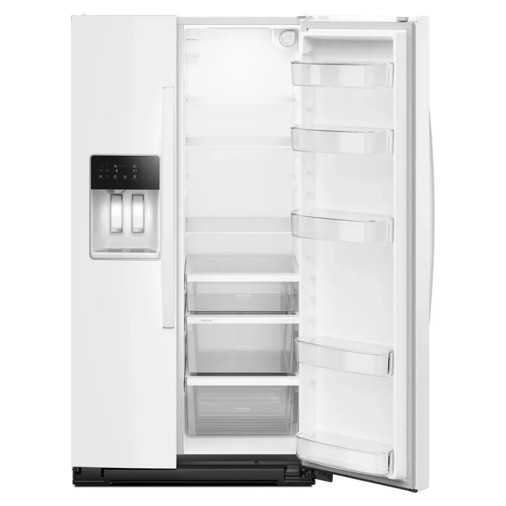 Congélateur armoire Whirlpool Réfrigérateur côte-à-côte de 36 pouces, 28 pi. cu. avec distributeur d'eau et de glace WRSF5...