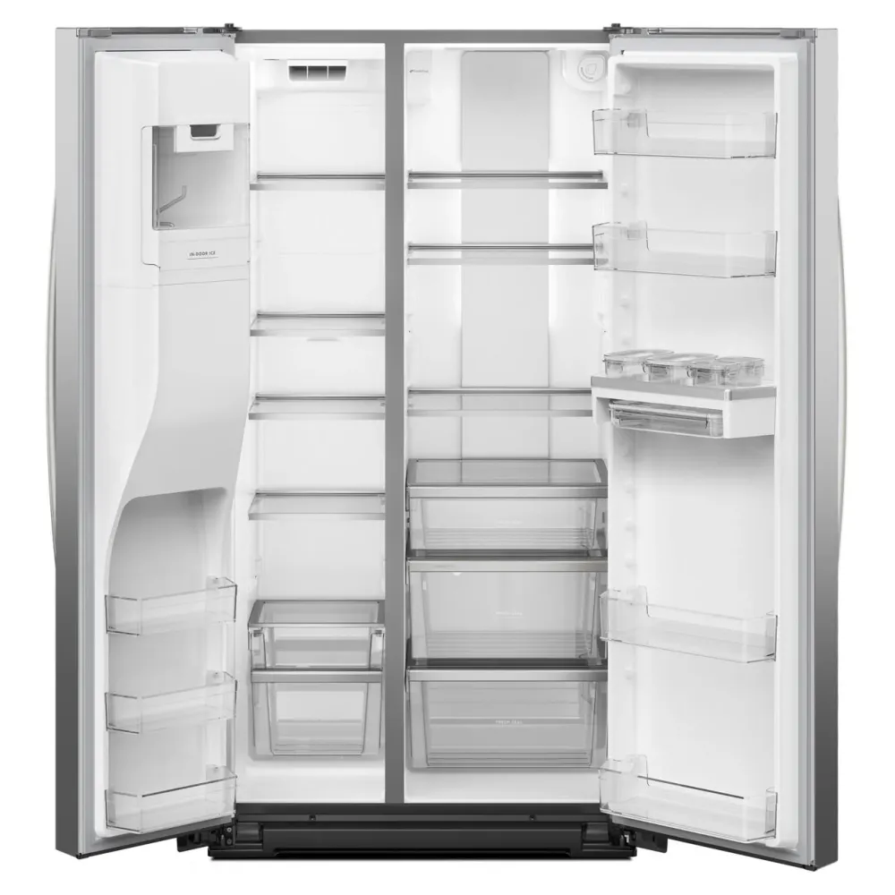 Congélateur armoire Whirlpool Réfrigérateur côte-à-côte de 36 pouces avec distributeur d'eau et de glace WRSC6536RZ