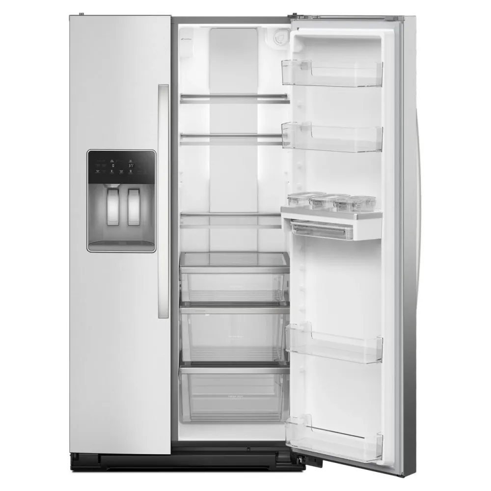 Congélateur armoire Whirlpool Réfrigérateur côte-à-côte de 36 pouces avec distributeur d'eau et de glace WRSC6536RZ