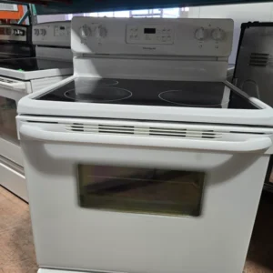 Cuisinière 30po Blanche Vitrocéramique | CFEF3014LWB - Frigidaire *** USAGÉ *** Fonction Vacances