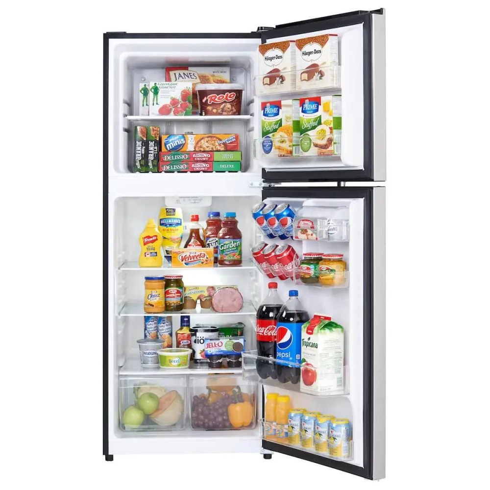 Danby Réfrigérateur à congélateur supérieur amovible de 23,44 pouces, 11,6 pi. cu. DFF116B2SSDBL pour Grandes Familles