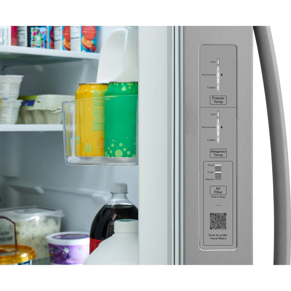 Frigidaire Réfrigérateur côte-à-côte à profondeur normal de 36 pouces, 26 pi. cu. FRSN2610AF