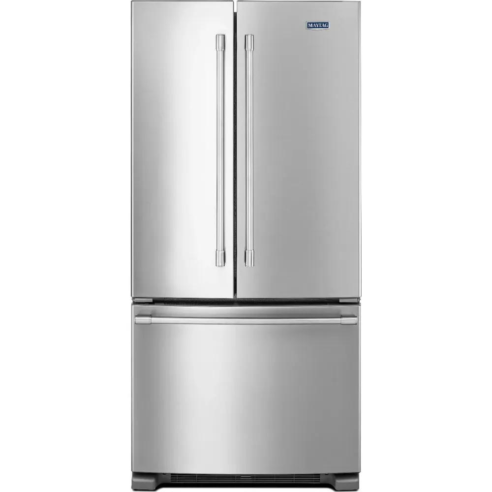 Frigo Américain Multizone Maytag Réfrigérateur trois portes avec porte à deux battants de 33 pouces, 22,1 pi. cu. avec mac...