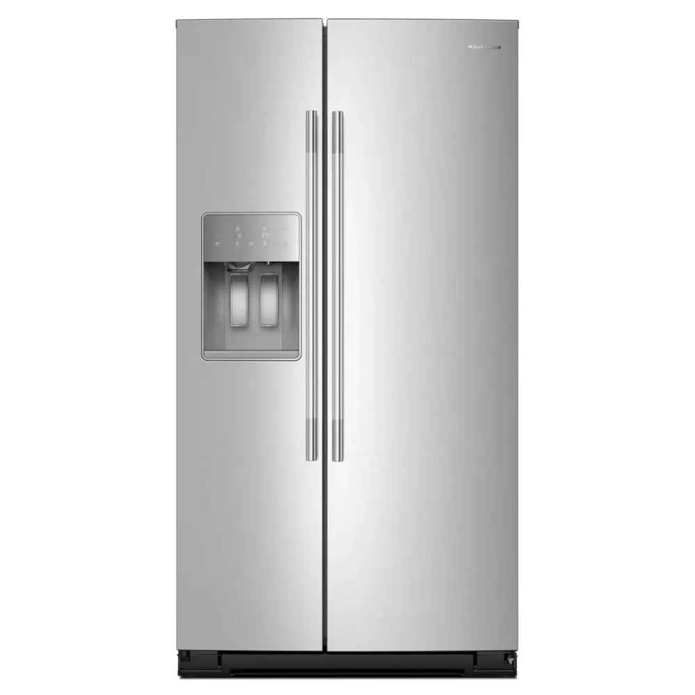 KitchenAid Réfrigérateur côte-à-côte de 36 pouces, 28 pi. cu. avec distributeur d'eau et de glace KRSF536RPS Garantie 2 Ans