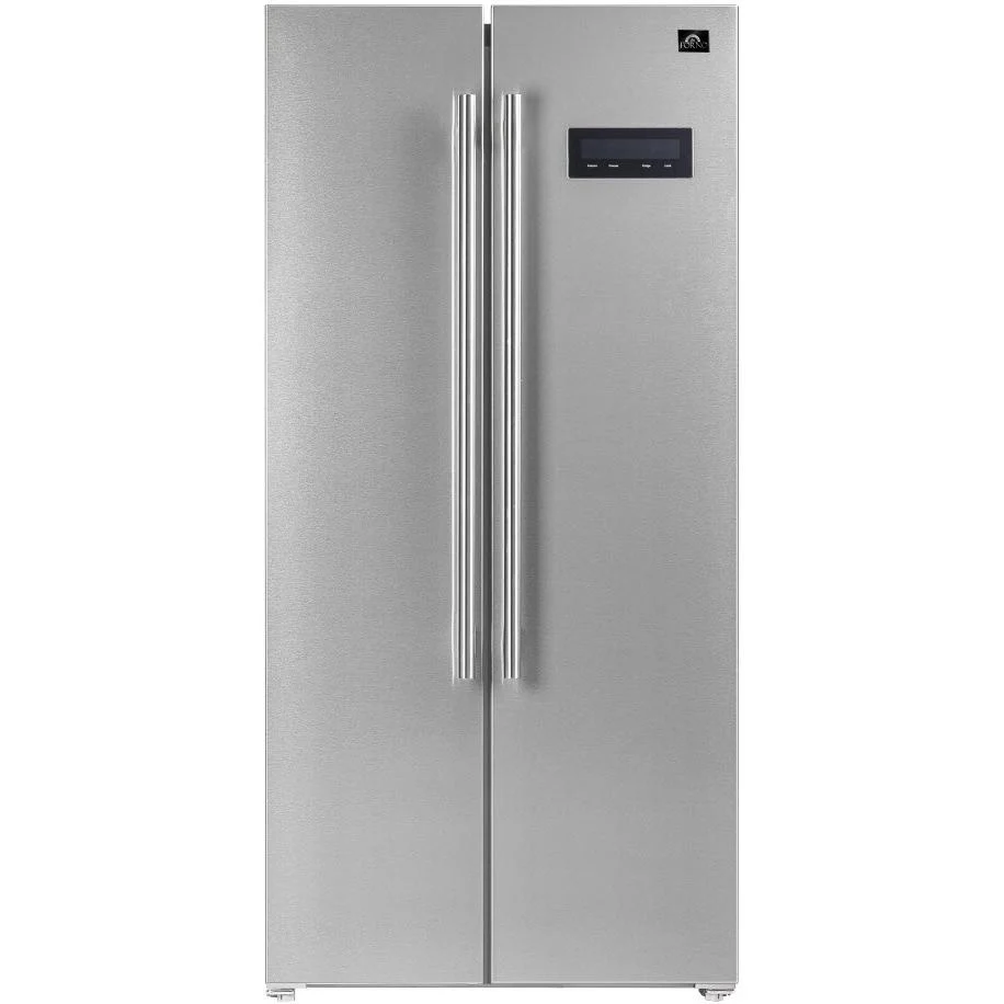 Électroménager Haute Performance Forno Réfrigérateur côte-à-côte amovible de 33 po., 15.6 pi.cu. avec affichage DEL sur la...