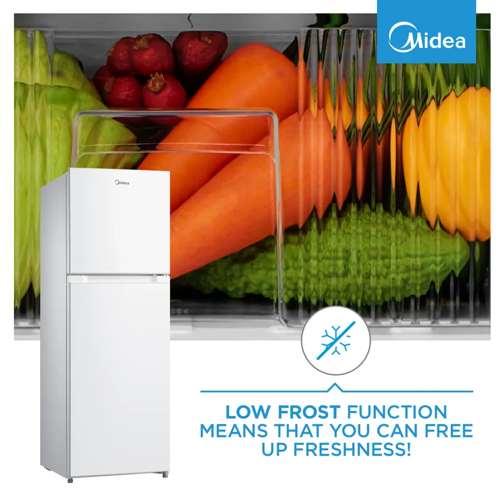 Midea 173L Top Mount Freezer Blanc pur