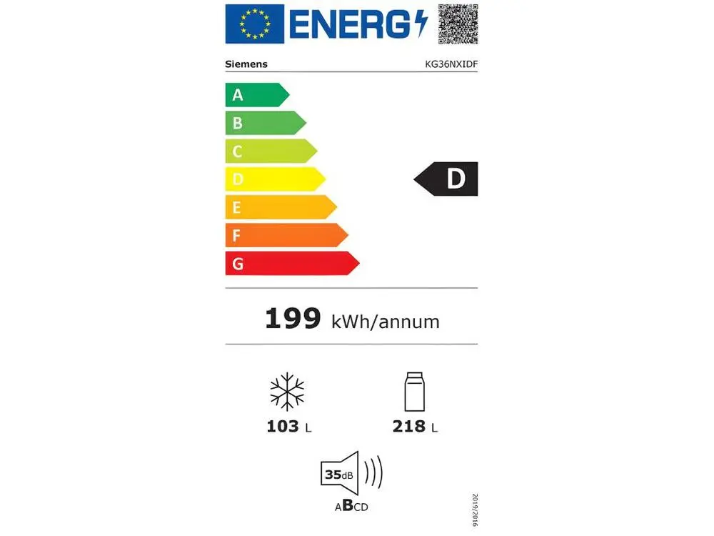 Réfrigérateurs combinés SIEMENS D, KG36NXIDF - 400 Litres