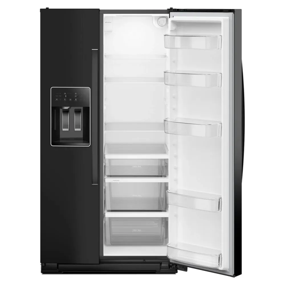 Whirlpool Réfrigérateur côte-à-côte de 36 pouces, 28 pi. cu. avec distributeur d'eau et de glace WRSF5536RV pour Grandes F...