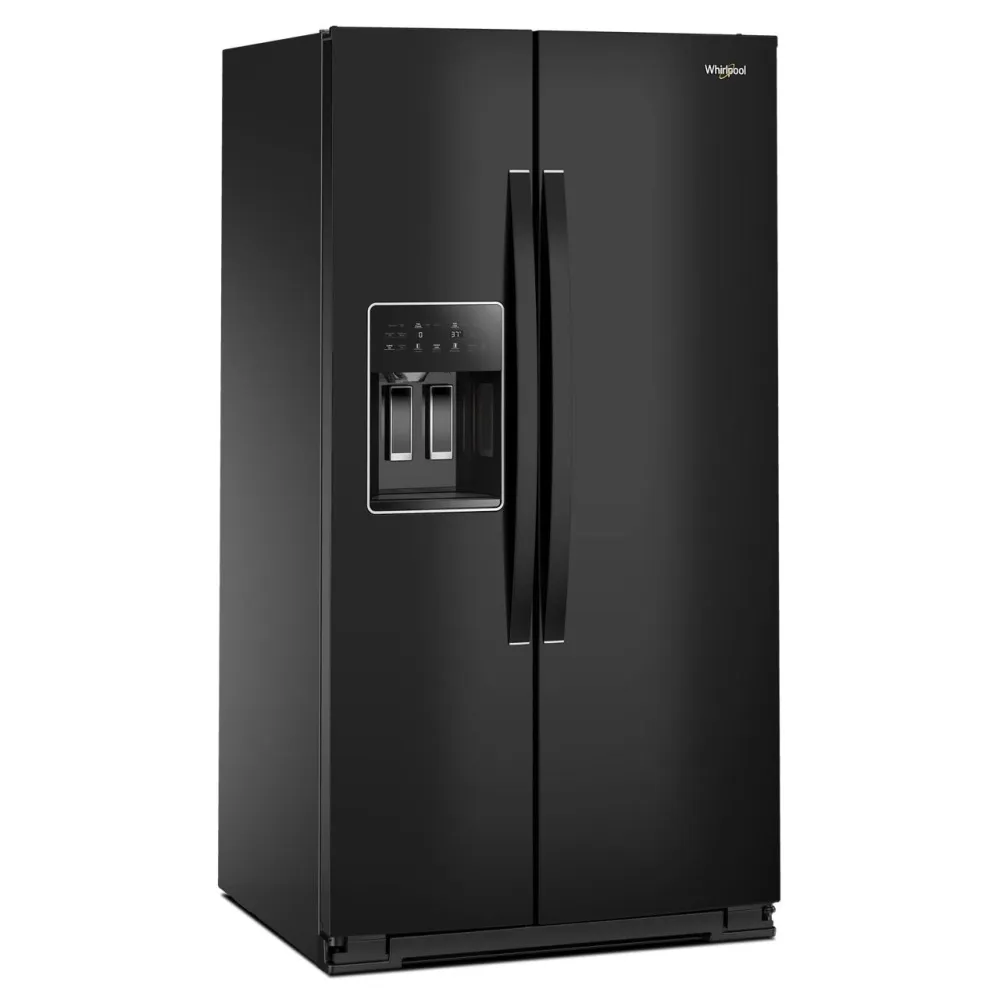 Whirlpool Réfrigérateur côte-à-côte de 36 pouces, 28 pi. cu. avec distributeur d'eau et de glace WRSF5536RV pour Grandes F...
