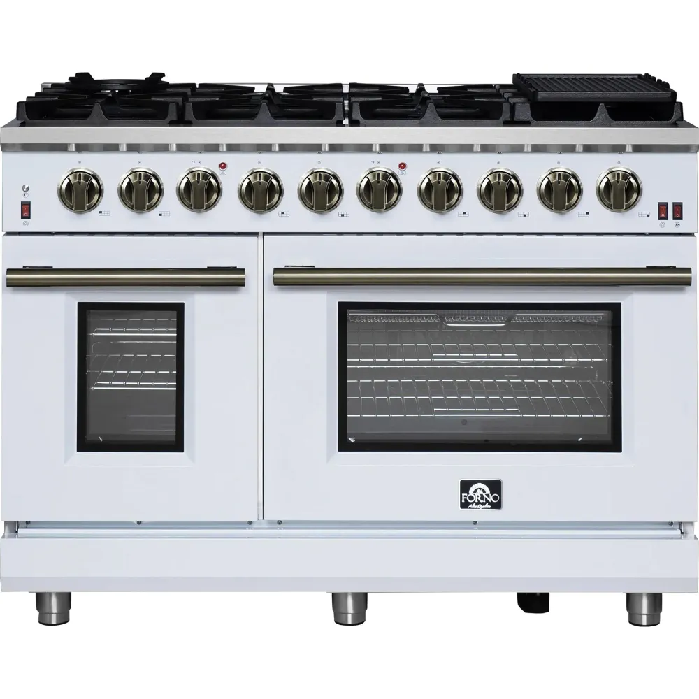 Forno Cuisinière à gaz autoportante Massimo 48 po FFSGS6239-48WHT 60 cm de largeur