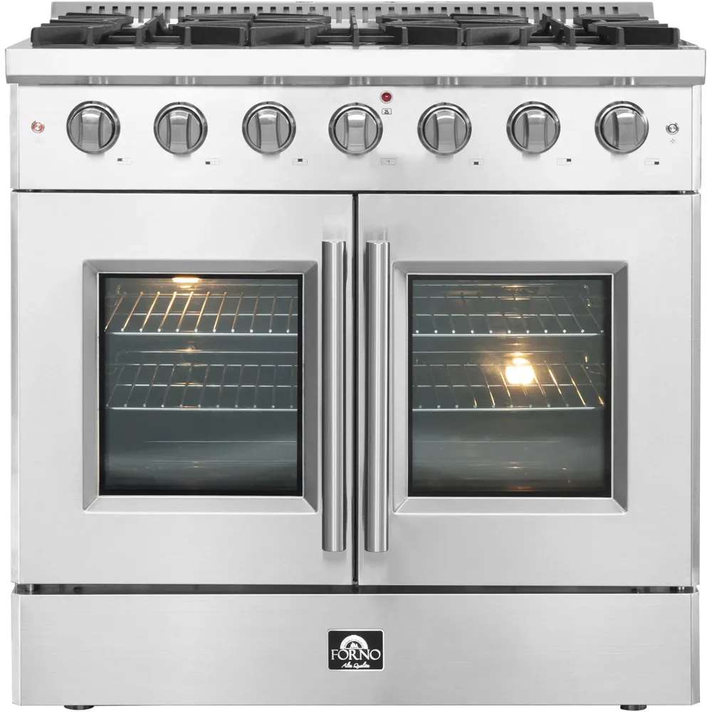 Électrique Haute Performance Forno Cuisinière autoportante à gaz de 36 pouces avec technologie convection FFSGS6444-36