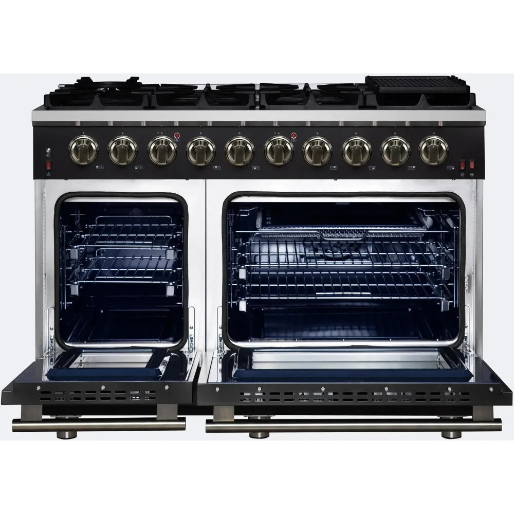 Électrique Haute Performance Forno Cuisinière à gaz autoportante Massimo 48 po FFSGS6239-48BLK
