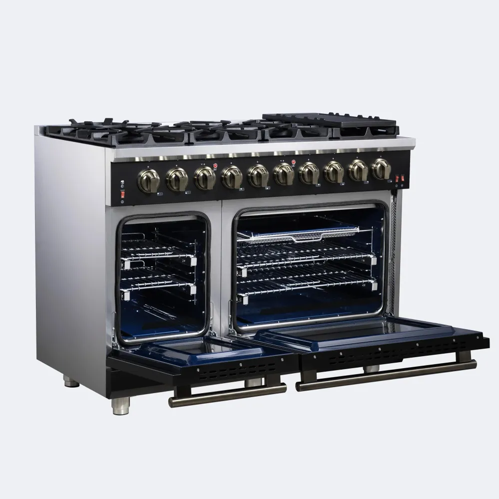 Électrique Haute Performance Forno Cuisinière à gaz autoportante Massimo 48 po FFSGS6239-48BLK