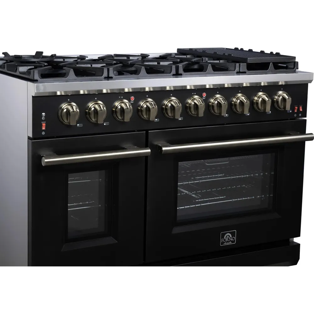 Électrique Haute Performance Forno Cuisinière à gaz autoportante Massimo 48 po FFSGS6239-48BLK