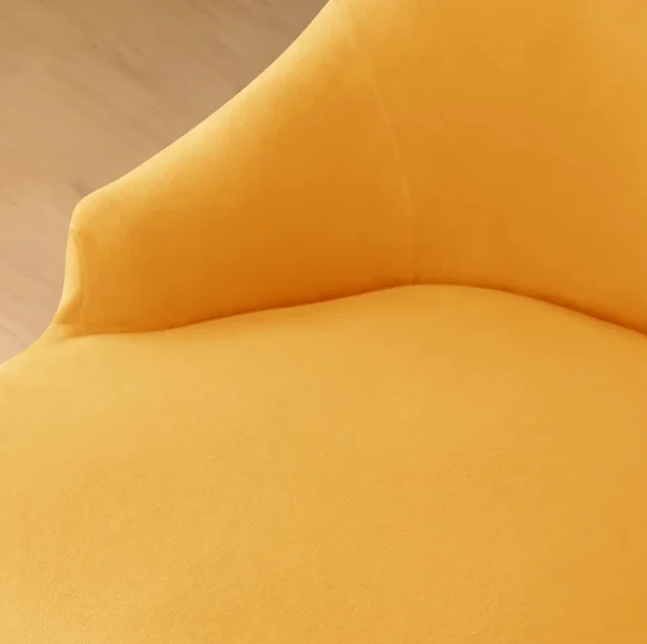 Housse de chaise Inclinée Velours Jaune Moutarde 1001 Housses